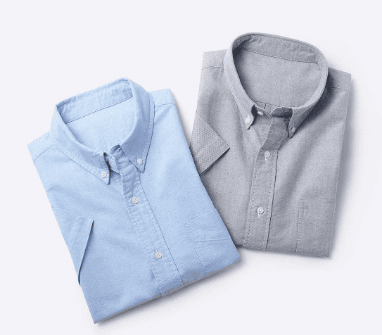 Рубашка Vancl Oxford Base Short-Sleeved Shirt (Grey/Серый) - 6