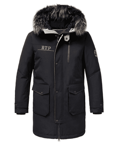 Куртка GoldFarm Long Raccoon Fur Collar Down Jacket (Black/Черный) - 1