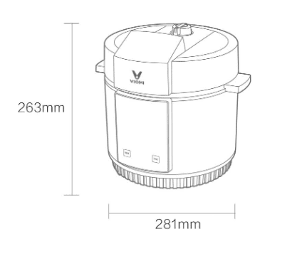 Мультиварка Viomi Electric Pressure Cooker 3L (Grey/Серый) - 2
