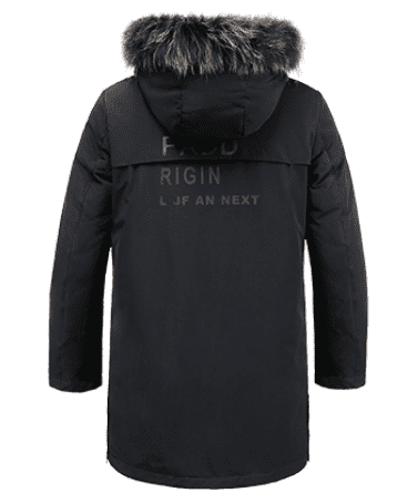 Куртка GoldFarm Long Raccoon Fur Collar Down Jacket (Black/Черный) - 2