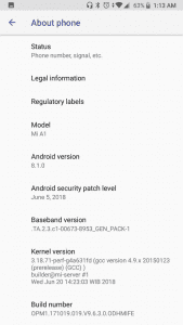 Xiaomi Mi A1 обновился до Android 8.1 Oreo