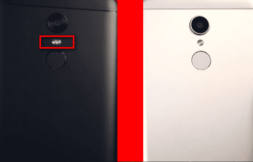 Расположение вспышки на Xiaomi Redmi 5 и Xiaomi Redmi 5 plus