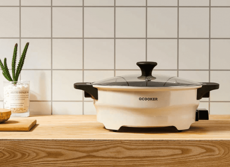 Дизайн электрической сковороды Xiaomi QCOOKER Multi Functional Household Hot Pot