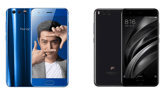 Дизайн смартфонов Huawei Honor 9 и Xiaomi Mi6