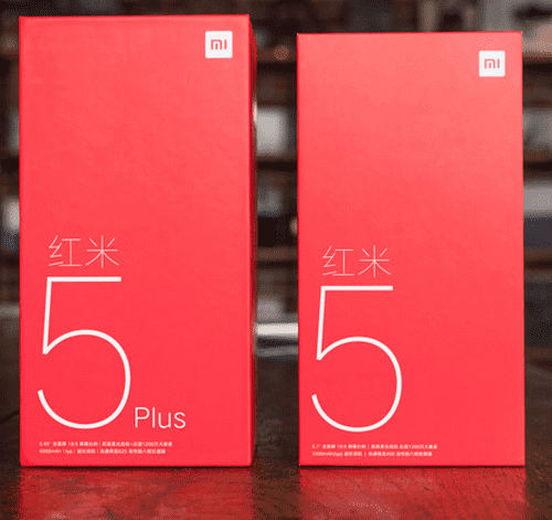 Пример упаковки Xiaomi Redmi 5 и Xiaomi Redmi 5 plus