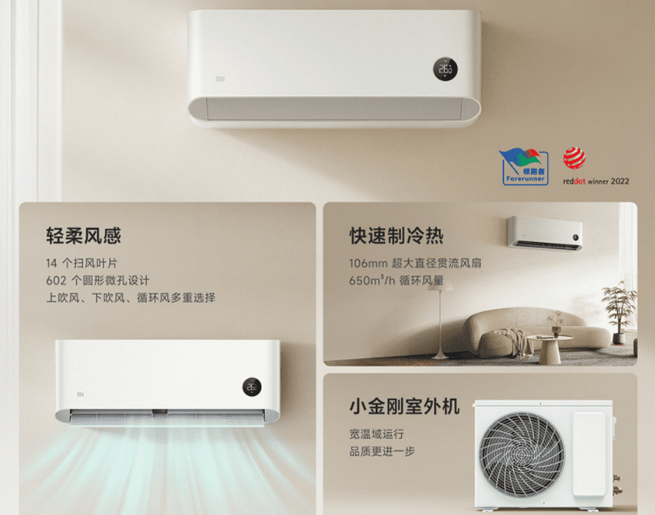 Технические характеристики кондиционера Xiaomi Soft Wind Air Conditioner 