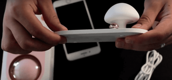 Вид сбоку на Baseus Mushroom Lamp Wireless Charger