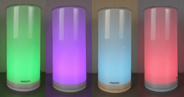 Смена оттенков свечения в умной лампе Xiaomi Philips Zhirui Bedside Lamp