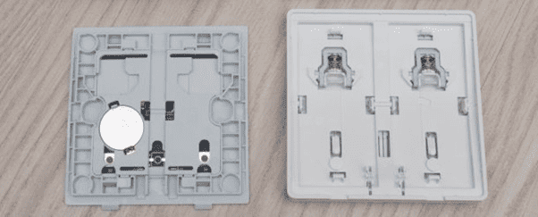 Отсек для установки батарейки в Xiaomi Aqara Smart Light Switch ZigBee Version 2