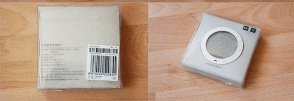 Коробка с упакованным Xiaomi Mijia Hygrometer Bluetooth