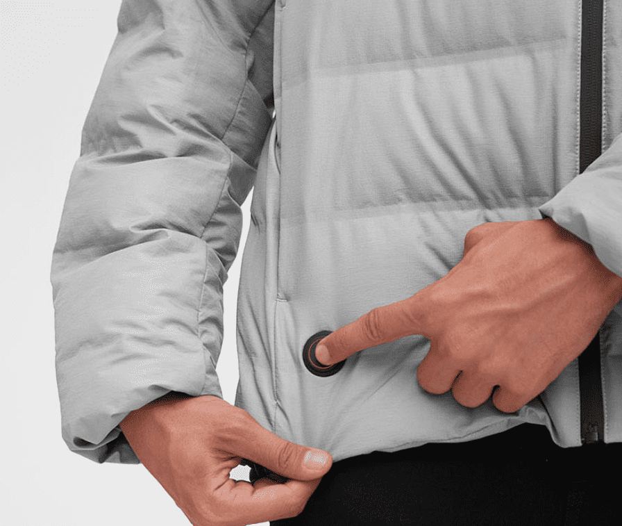 Выбор режима нагрева куртки Xiaomi Mijia Cotton Smith Down Jacket