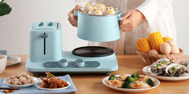 Плита и тостер Donlim Multi-Function Breakfast Machine (Blue/Голубой) : характеристики и инструкции - 5
