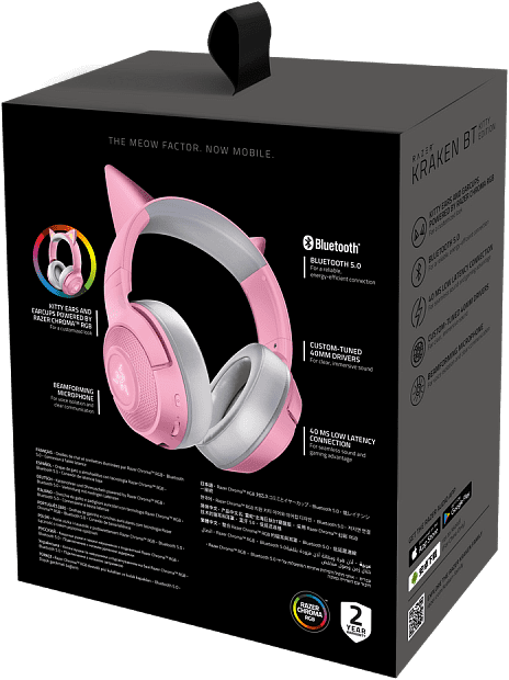 Гарнитура Razer Kraken BT - Kitty Edition - Quartz - 7