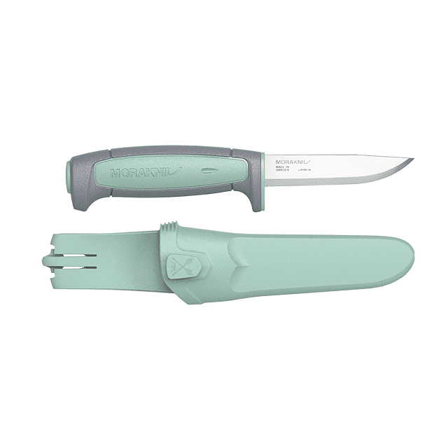 Нож Morakniv Basic 511 2021 Edition углеродистая сталь, пласт. ручка (серая) зел. вставка, 13955 - 2