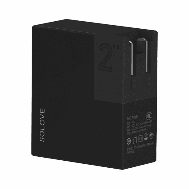 Внешний аккумулятор Solove Travel Charger W2 5000mAh (Black/Черный) : характеристики и инструкции 