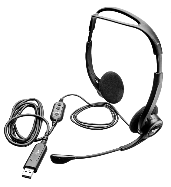 Гарнитура/ Headset Logitech PC 960 Stereo ( 20-20000Hz, mic, volume control, USB, 2.4m) - 1
