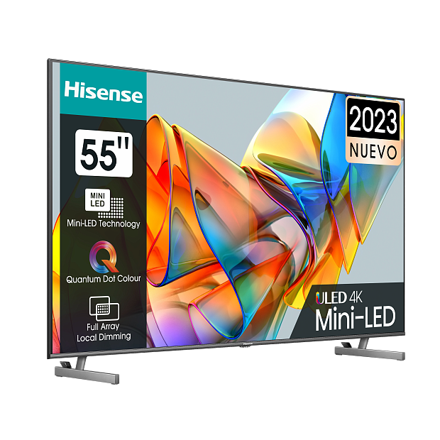 Телевизор Mini LED 55 Hisense/ 55, Ultra HD, Smart TV (ОС VIDAA U6), Wi-Fi, PCI 2500, DVB-T2/T/C/S2/S, HDR 10, Dolby Vision, Dolby Atmos, Bluetoot - 3