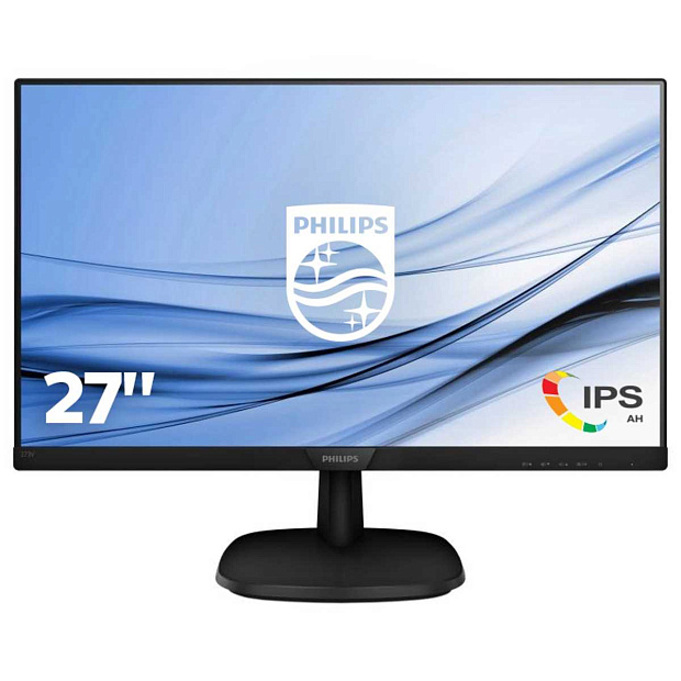 Монитор Philips LCD 27 16:9 1920х1080(FHD) IPS, nonGLARE, 250cd/m2, H178/V178, 1000:1, 10M:1, 16.7M, 4ms, VGA, DVI, HDMI, Tilt, 3Y, Black - 2