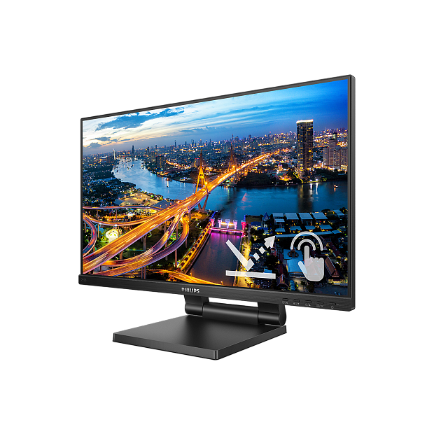 Монитор Philips LCD 23.8 16:9 1920х1080(FHD) IPS, nonGLARE, TOUCH, 250cd/m2, H178/V178, 1000:1, 50M:1, 16,7 миллионов цветов, 4ms, VGA, DisplayPor - 12