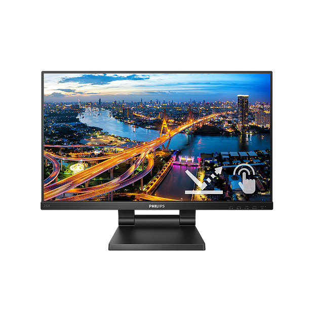 Монитор Philips LCD 23.8 16:9 1920х1080(FHD) IPS, nonGLARE, TOUCH, 250cd/m2, H178/V178, 1000:1, 50M:1, 16,7 миллионов цветов, 4ms, VGA, DisplayPor - 5