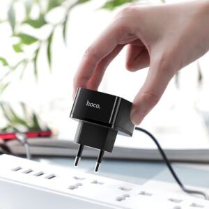 СЗУ HOCO C70A Cutting-Edge 1xUSB, 3А, 18W, QC3.0 USB кабель Type-C, 1м (черный) - 4 СЗУ HOCO C70A Cutting-Edge 1xUSB, 3А, 18W, QC3.0 USB кабель Type-C, 1м (черный) - 4