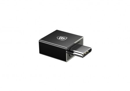 Переходник BASEUS Exquisite OTG, Type-C - USB, 2.4А, черный, OTG - 2 Переходник BASEUS Exquisite OTG, Type-C - USB, 2.4А, черный, OTG - 2