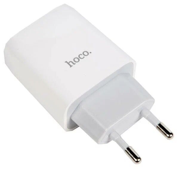 СЗУ HOCO C72A Glorious 1xUSB, 2.1А  USB кабель Lightning 8-pin, 1м (белый) - 2