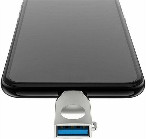 OTG адаптер HOCO UA9 Type-C на USB (серый) - 4 OTG адаптер HOCO UA9 Type-C на USB (серый) - 4