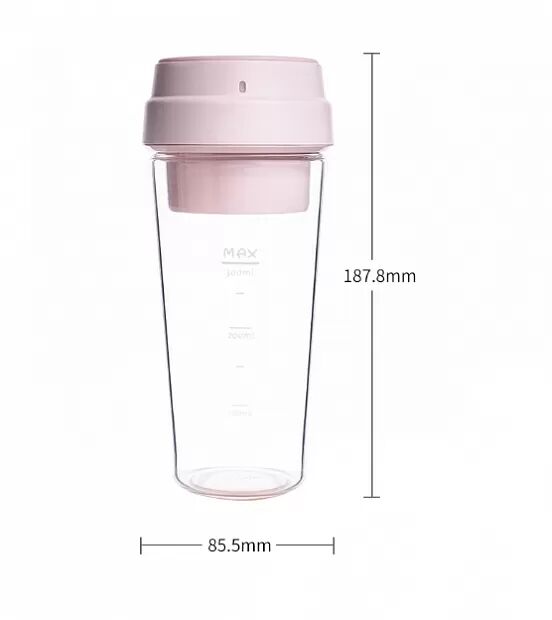 Беспроводной блендер 17PIN Star Fruit Cup 0.4L (Pink/Розовый) - 3 Беспроводной блендер 17PIN Star Fruit Cup 0.4L (Pink/Розовый) - 3