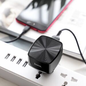 СЗУ HOCO C70A Cutting-Edge 1xUSB, 3А, 18W, QC3.0 USB кабель Type-C, 1м (черный) - 5 СЗУ HOCO C70A Cutting-Edge 1xUSB, 3А, 18W, QC3.0 USB кабель Type-C, 1м (черный) - 5