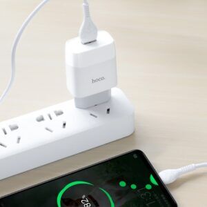 СЗУ HOCO C72A Glorious 1xUSB, 2.1А USB кабель MicroUSB, 1м (белый) - 5 СЗУ HOCO C72A Glorious 1xUSB, 2.1А USB кабель MicroUSB, 1м (белый) - 5