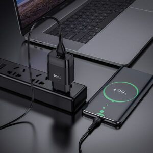 СЗУ HOCO C72Q Glorious 1xUSB, 3А, 18W, QC3.0 USB кабель MicroUSB, 1м (черный) - 2 СЗУ HOCO C72Q Glorious 1xUSB, 3А, 18W, QC3.0 USB кабель MicroUSB, 1м (черный) - 2