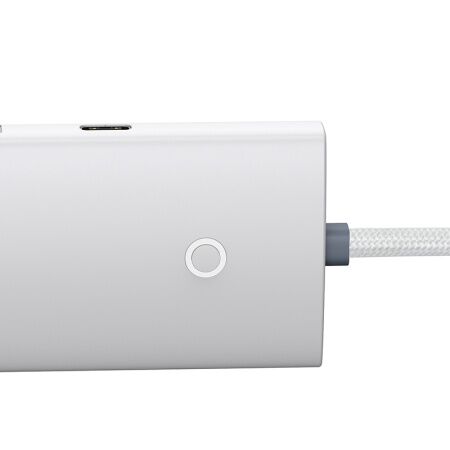Переходник/Адаптер BASEUS Lite Series 4-Port, Разветвитель, Type-C - 4xUSB3.0, белый, кабель 0,25см - 4 Переходник/Адаптер BASEUS Lite Series 4-Port, Разветвитель, Type-C - 4xUSB3.0, белый, кабель 0,25см - 4