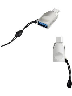 OTG адаптер HOCO UA9 Type-C на USB (серый) - 2 OTG адаптер HOCO UA9 Type-C на USB (серый) - 2