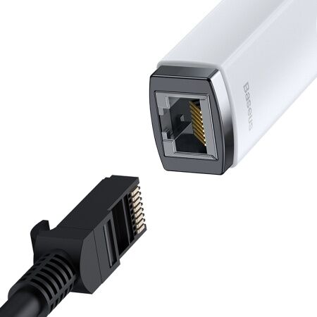 Переходник/Адаптер BASEUS Lite Series Ethernet Adapter, USB A- RJ45 (100Mbps), белый - 5 Переходник/Адаптер BASEUS Lite Series Ethernet Adapter, USB A- RJ45 (100Mbps), белый - 5