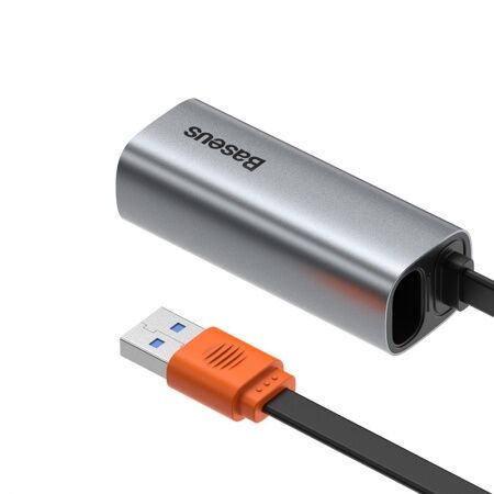 Адаптер сетевой BASEUS Steel Cannon, USB A- LAN, темно-серый - 7 Адаптер сетевой BASEUS Steel Cannon, USB A- LAN, темно-серый - 7