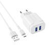 СЗУ BOROFONE BA37A Speedy 2xUSB, 2.4А кабель MicroUSB, 1м (белый) - 4 СЗУ BOROFONE BA37A Speedy 2xUSB, 2.4А кабель MicroUSB, 1м (белый) - 4