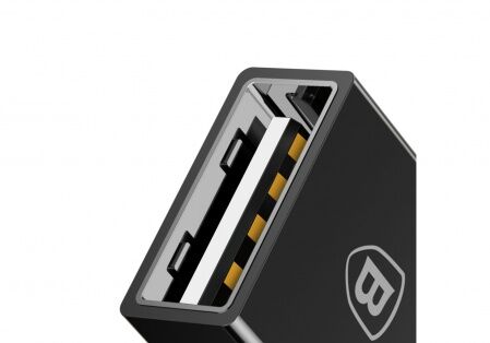 Переходник BASEUS Exquisite OTG, Type-C - USB, 2.4А, черный, OTG - 4 Переходник BASEUS Exquisite OTG, Type-C - USB, 2.4А, черный, OTG - 4