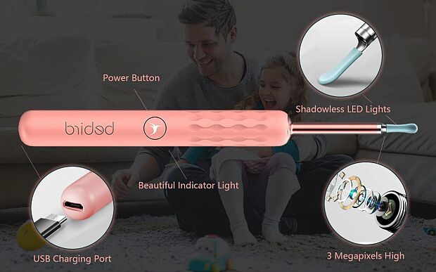 Умная ушная палочка Bebird Smart Visual Spoon Ear Stick R3 Upgraded Version (Pink) - 4 Умная ушная палочка Bebird Smart Visual Spoon Ear Stick R3 Upgraded Version (Pink) - 4