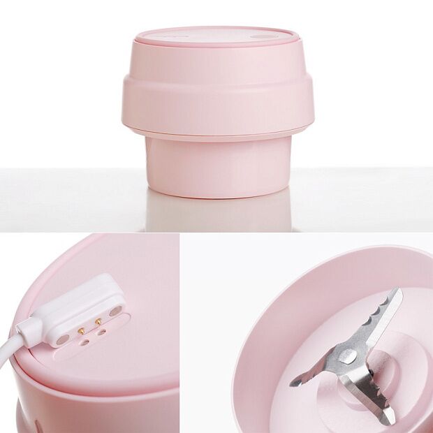 Беспроводной блендер 17PIN Star Fruit Cup 0.4L (Pink/Розовый) - 5 Беспроводной блендер 17PIN Star Fruit Cup 0.4L (Pink/Розовый) - 5