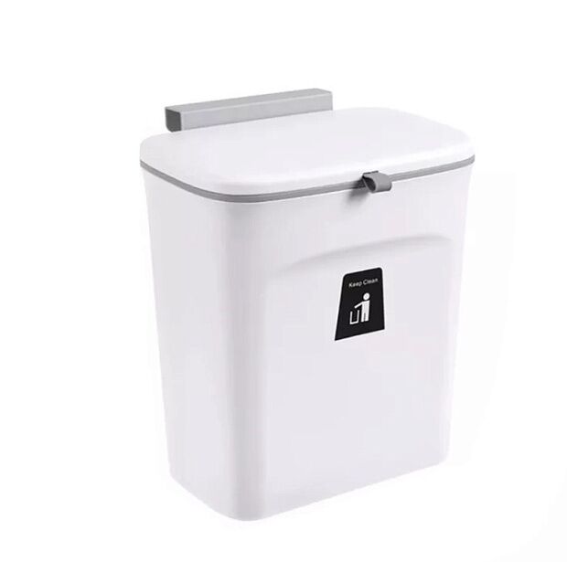 Подвесное мусорное ведро для кухни Six Percent Slider Wall-Mounted Trash Bucket 9L (White) - 7 Подвесное мусорное ведро для кухни Six Percent Slider Wall-Mounted Trash Bucket 9L (White) - 7