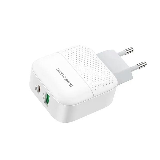 СЗУ BOROFONE BA46A Premium 1xUSB QC3.0 USB-C PD 18W, 3A (белый) - 2 СЗУ BOROFONE BA46A Premium 1xUSB QC3.0 USB-C PD 18W, 3A (белый) - 2