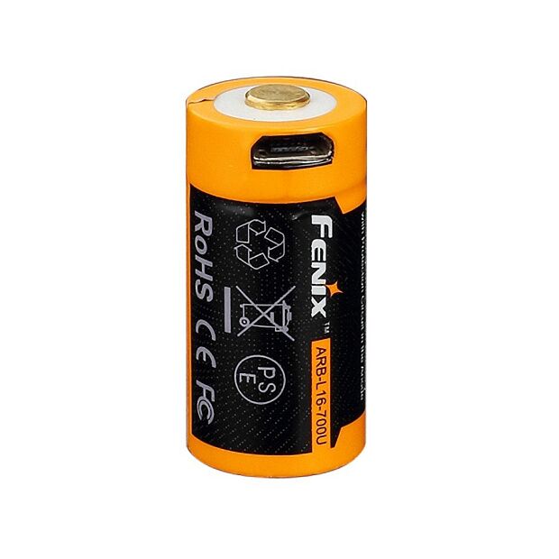 Аккумулятор 16340 Fenix 700 mAh Li-ion с разъемом для USB, ARB-L16-700U - 3 Аккумулятор 16340 Fenix 700 mAh Li-ion с разъемом для USB, ARB-L16-700U - 3