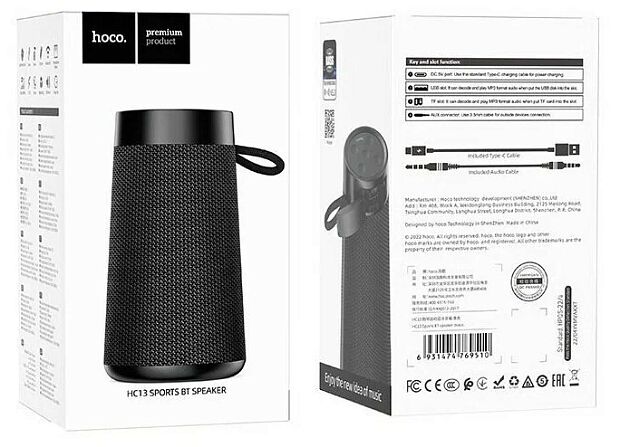 Колонка Hoco HC13 Sport BT Speaker (Black) - 3 Колонка Hoco HC13 Sport BT Speaker (Black) - 3