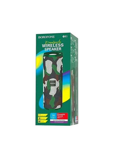 Bluetooth колонка BOROFONE BR1 Beyond Sportive, BT 5.0, 5Wх2, AUX/microSD/USB/FM (камуфляж) - 5 Bluetooth колонка BOROFONE BR1 Beyond Sportive, BT 5.0, 5Wх2, AUX/microSD/USB/FM (камуфляж) - 5