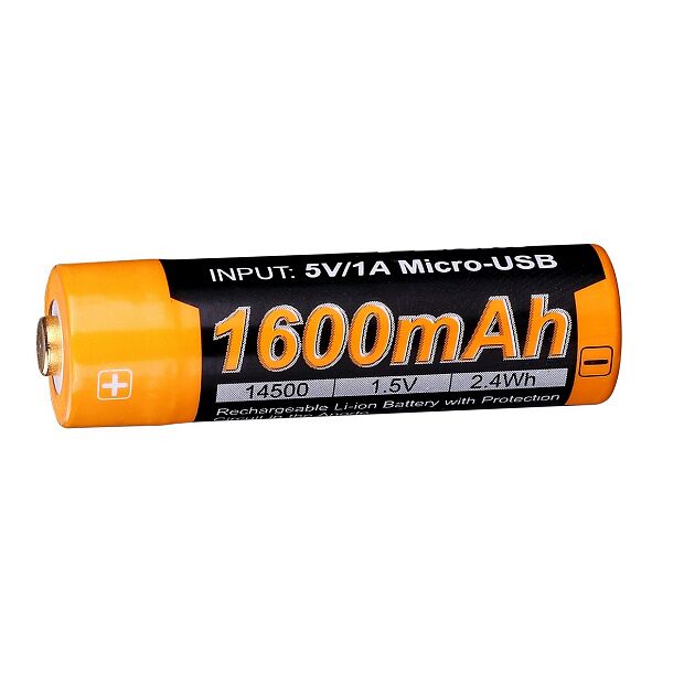 Аккумулятор 14500 Fenix 1600U mAh с разъемом для USB, ARB-L14-1600U - 5 Аккумулятор 14500 Fenix 1600U mAh с разъемом для USB, ARB-L14-1600U - 5