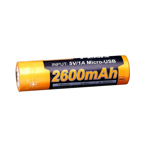 Аккумулятор 18650 Fenix 2600U mAh с разъемом для USB, ARB-L18-2600U - 4 Аккумулятор 18650 Fenix 2600U mAh с разъемом для USB, ARB-L18-2600U - 4