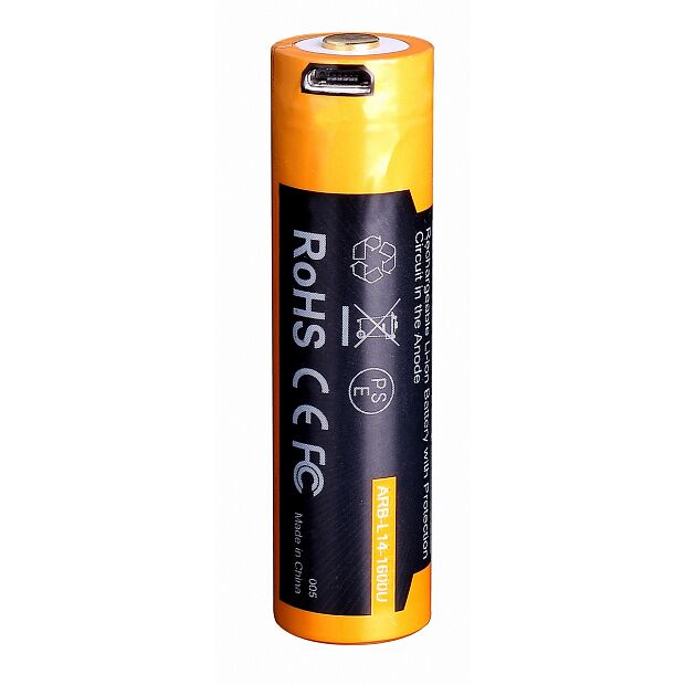 Аккумулятор 14500 Fenix 1600U mAh с разъемом для USB, ARB-L14-1600U - 6 Аккумулятор 14500 Fenix 1600U mAh с разъемом для USB, ARB-L14-1600U - 6