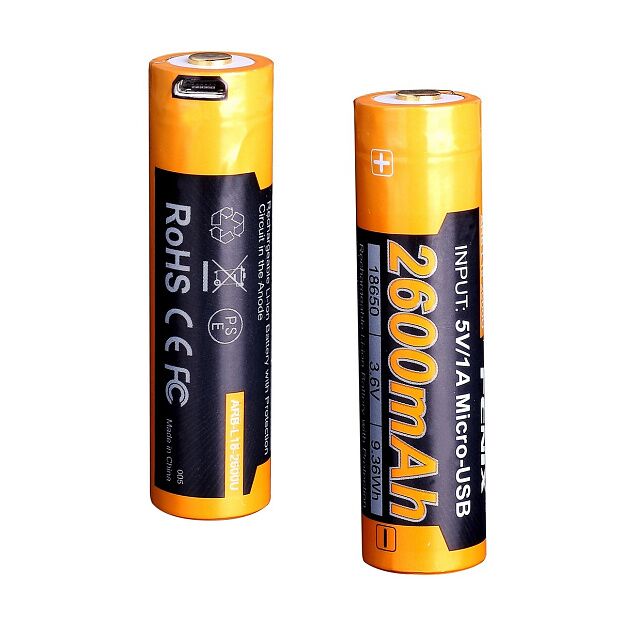 Аккумулятор 18650 Fenix 2600U mAh с разъемом для USB, ARB-L18-2600U - 3 Аккумулятор 18650 Fenix 2600U mAh с разъемом для USB, ARB-L18-2600U - 3
