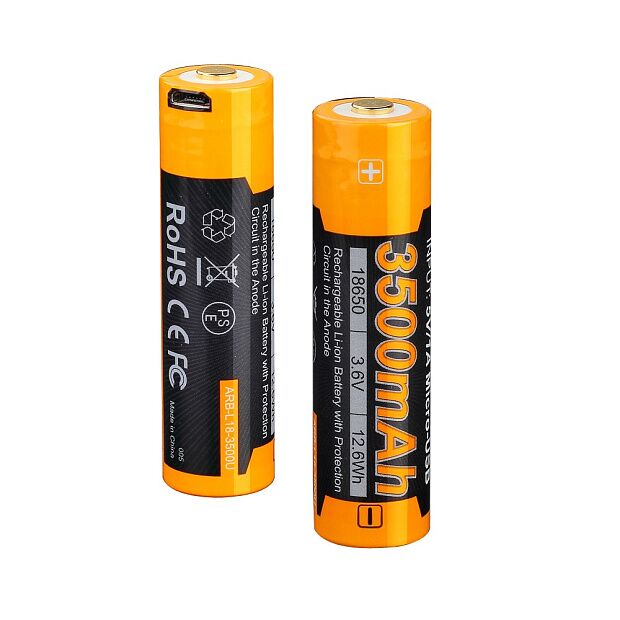 Аккумулятор 18650 Fenix 3500U mAh с разъемом для USB, ARB-L18-3500U - 3 Аккумулятор 18650 Fenix 3500U mAh с разъемом для USB, ARB-L18-3500U - 3